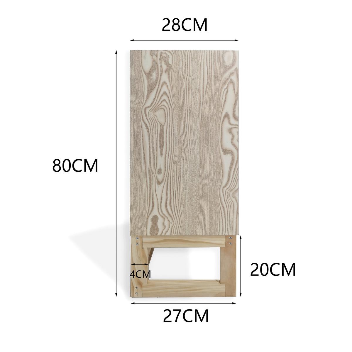 KOMODA COSMA -EXKLUSIV- - čierna/prírodná farba, Modern, kov/drevo (60/80/28cm) - Mömax