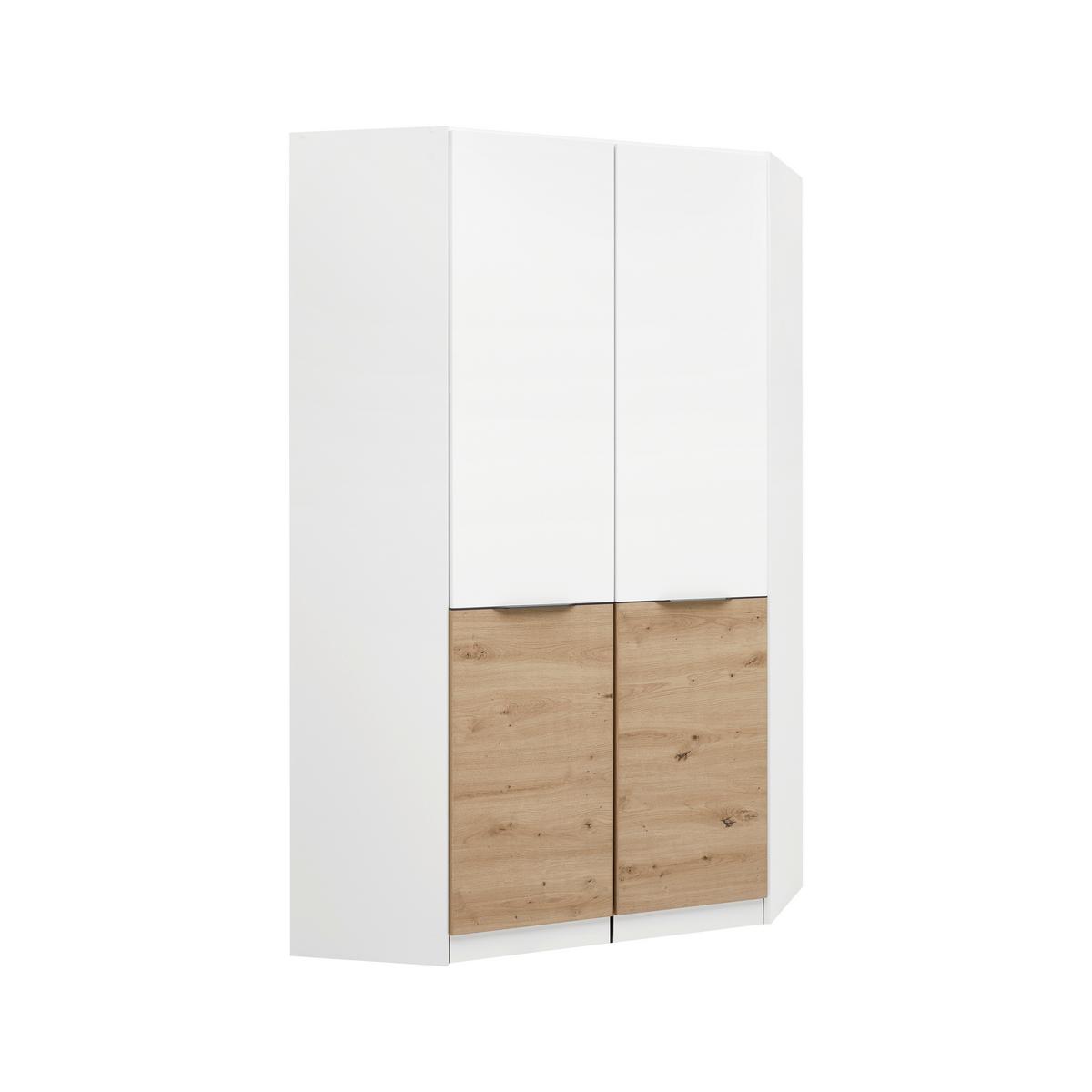 PRŮCHOZÍ ROHOVÁ SKŘÍŇ MAX-EXTRA - bílá/šedá, Konvenční, kompozitní dřevo/plast (117/197/117cm)