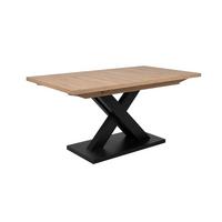 Esstisch Avant Schwarz/ Eiche Artisan L: 160-200cm - Schwarz/Eiche Artisan, Design, Holzwerkstoff (160-200/90/76cm) - MID.YOU