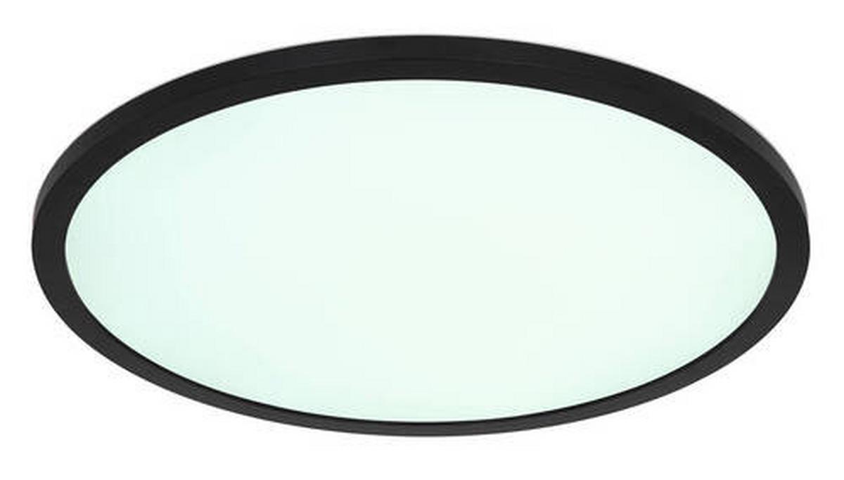 LED-Deckenleuchte 41562-24brgb - Opal/Schwarz, Design, Kunststoff (42/2,5cm) - Globo