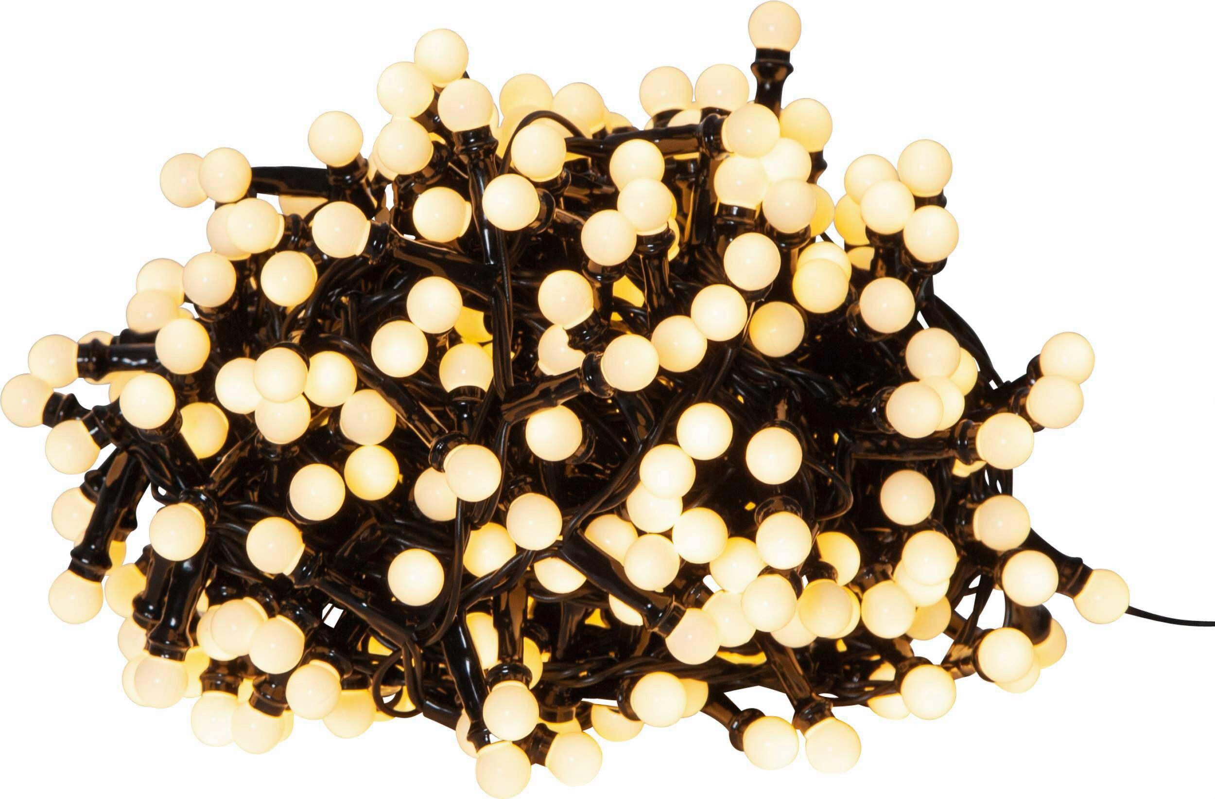 Lichterkette LED-Lichterkette/300 L-6000 Sc - Schwarz/Weiß, Basics, Kunststoff (600cm) - Eglo
