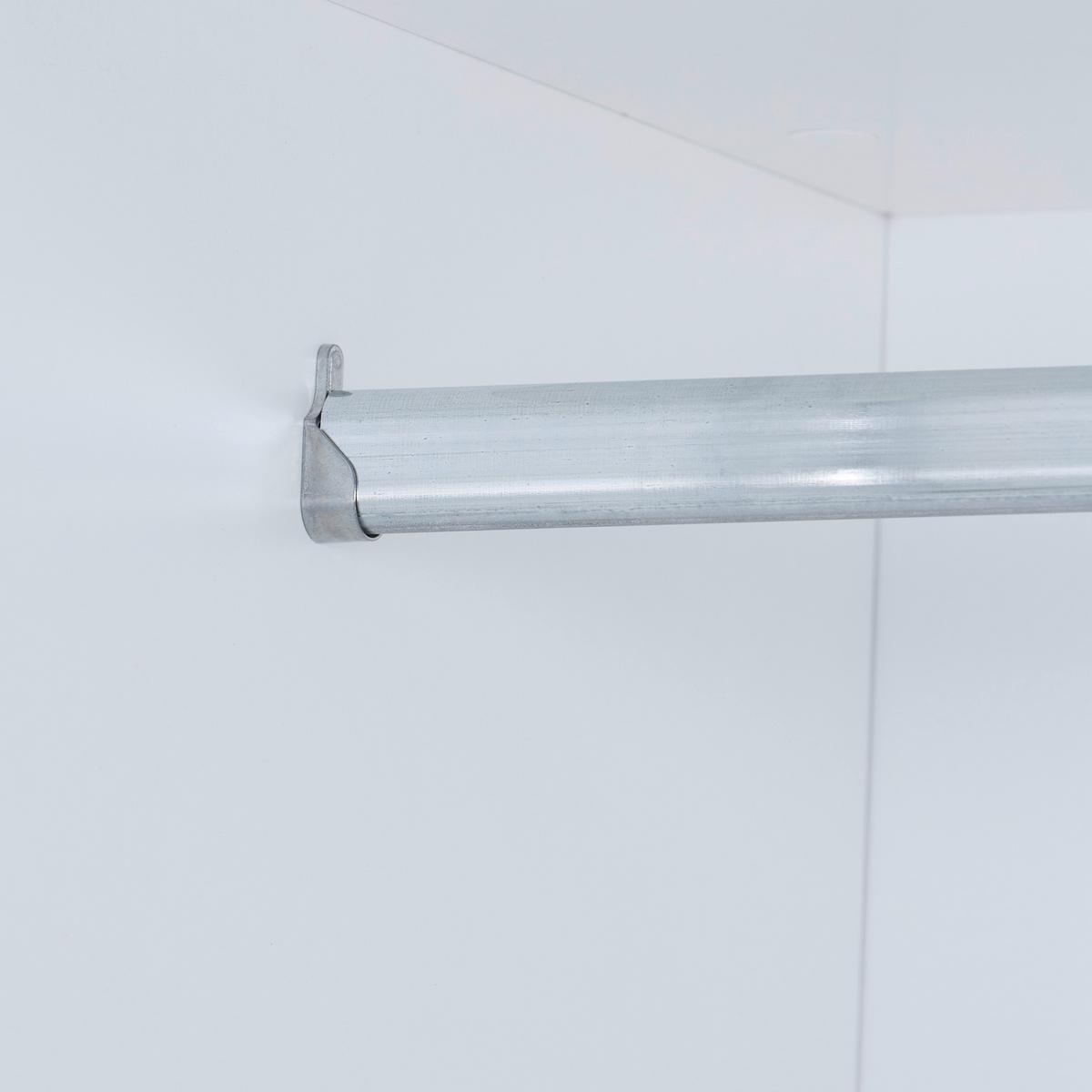 Drehtürenschrank 146,8cm Basit Weiß Dekor - Weiß, KONVENTIONELL, Holzwerkstoff (146,8/205,5/56,6cm)