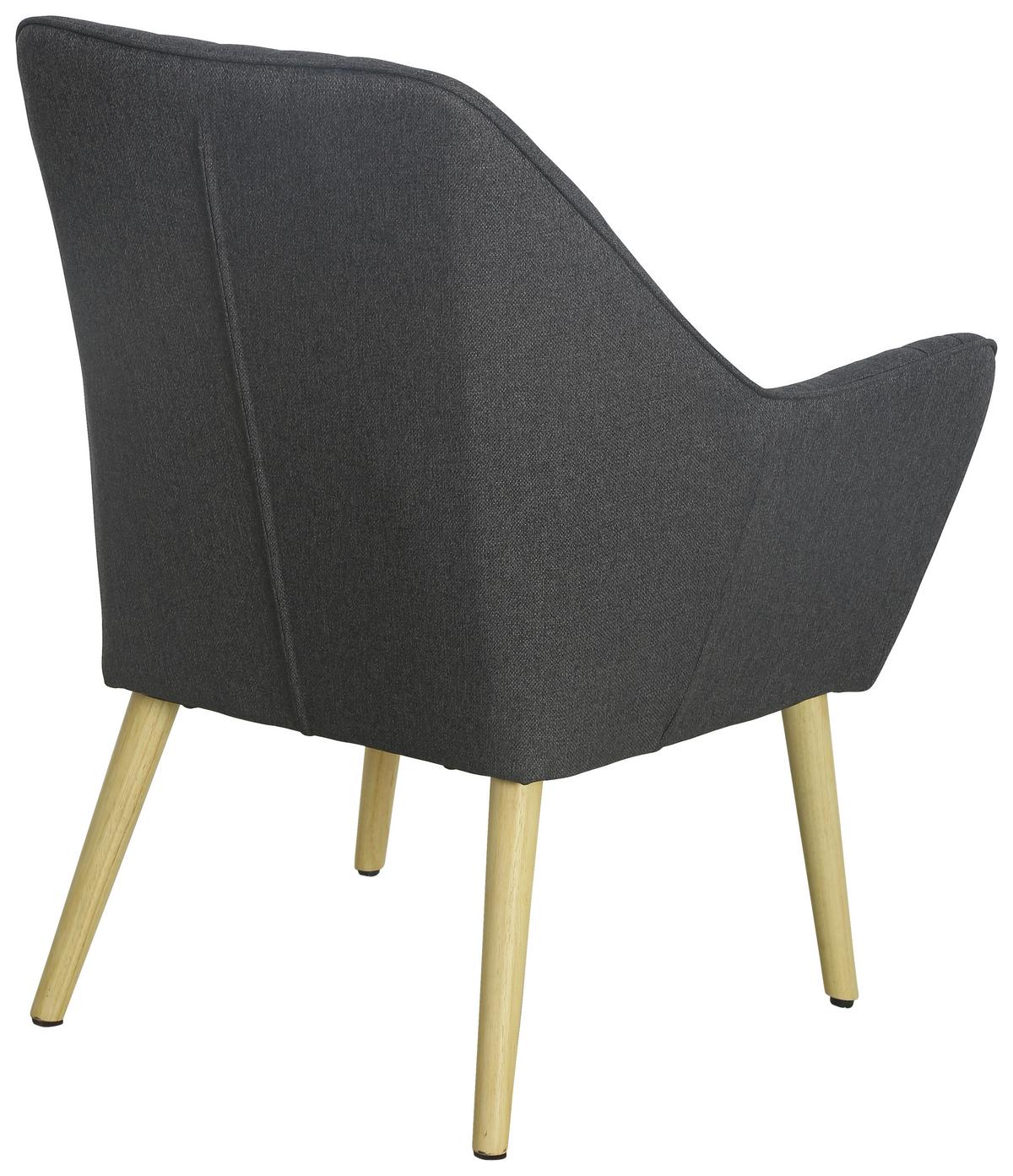 Sessel Juno - Dunkelgrau/Naturfarben, MODERN, Holz/Textil (71/85.5/67cm) - P & B