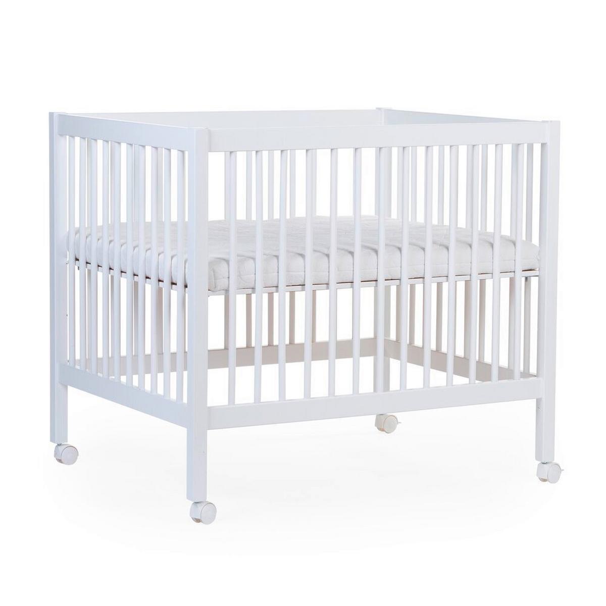 Laufgitter Höhenverstellbar Weiß, Inkl. Räder, L: 98 Cm - Weiß, KONVENTIONELL, Holz/Kunststoff (98/78/82cm) - Childhome
