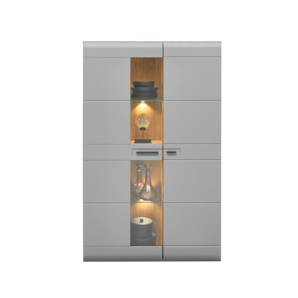 Vitrine Auris B: 95 cm Eiche/Basalt