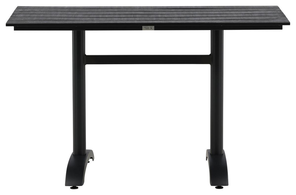 Gartentisch Denver - Schwarz, KONVENTIONELL, Metall (120/70/74cm) - Gardenson