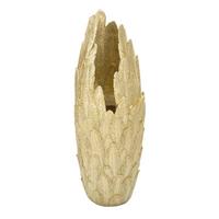 Vase Feathers Goldfarben B: 34,5 Cm - Goldfarben, Basics, Kunststoff (34.5/91/34cm)