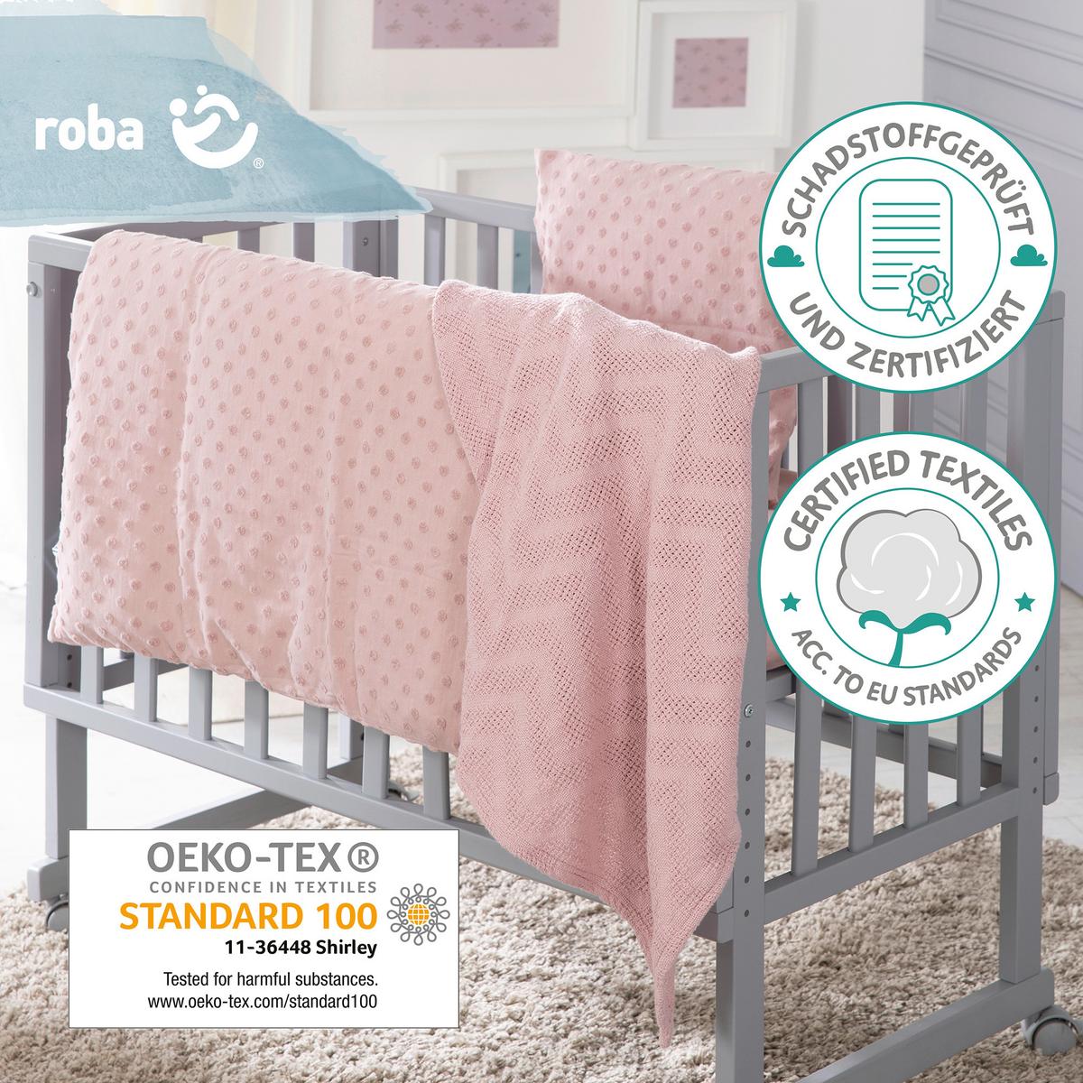 Bettwäschegeschenkset altrosa Bio-Jersey 3-Teilig. Set - Altrosa, MODERN, Textil - Roba