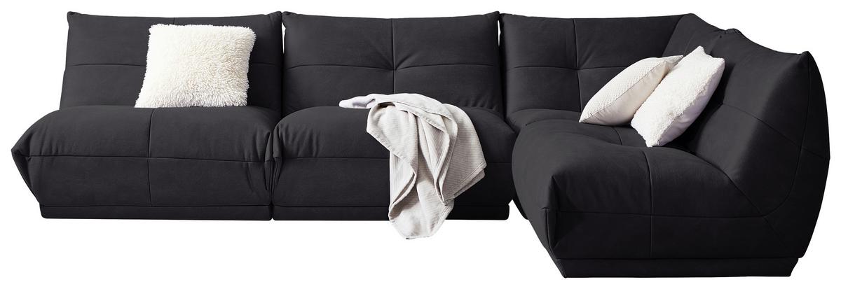 Ecksofa Giselle Schwarz - Schwarz, Trend, Textil (315/210cm) - Livetastic
