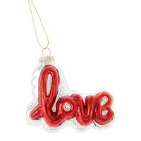 Vánoční ozdoba na stromeček FIGURES - barvy stříbra/tmavě červená, kov/textil (10,5/9,4/3,7cm) - Mömax