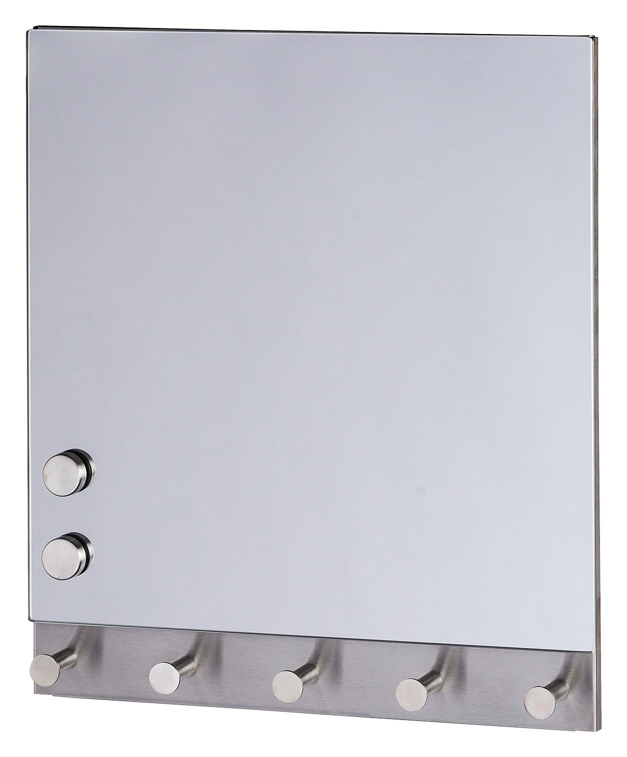 Hakenleiste Miror Magnetisch - Edelstahlfarben, MODERN, Glas/Metall (30/34cm)