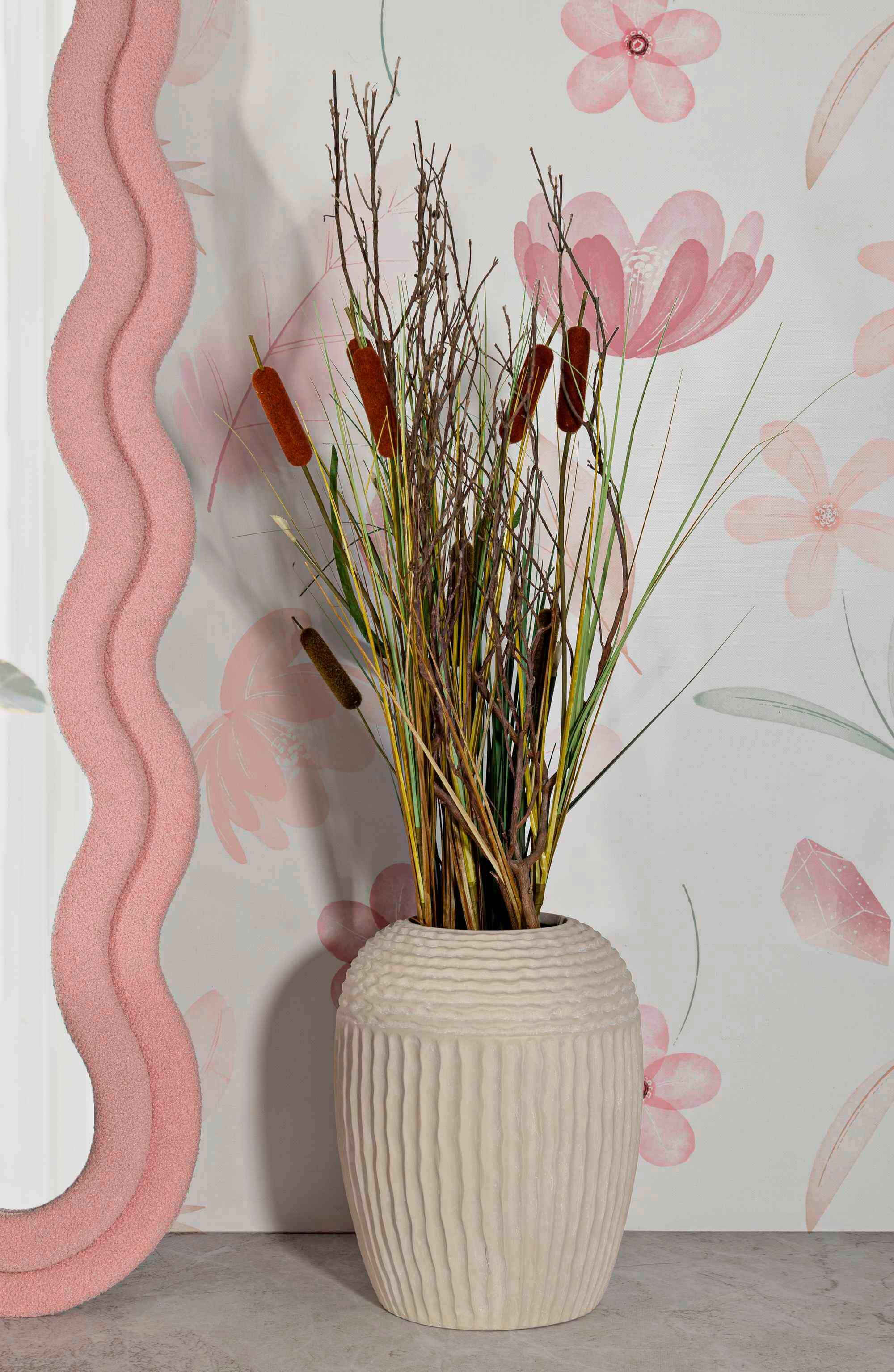 Vase Mist Pot Creme B: 30 cm - Creme, Basics, Metall (30/38,5/30 cm)