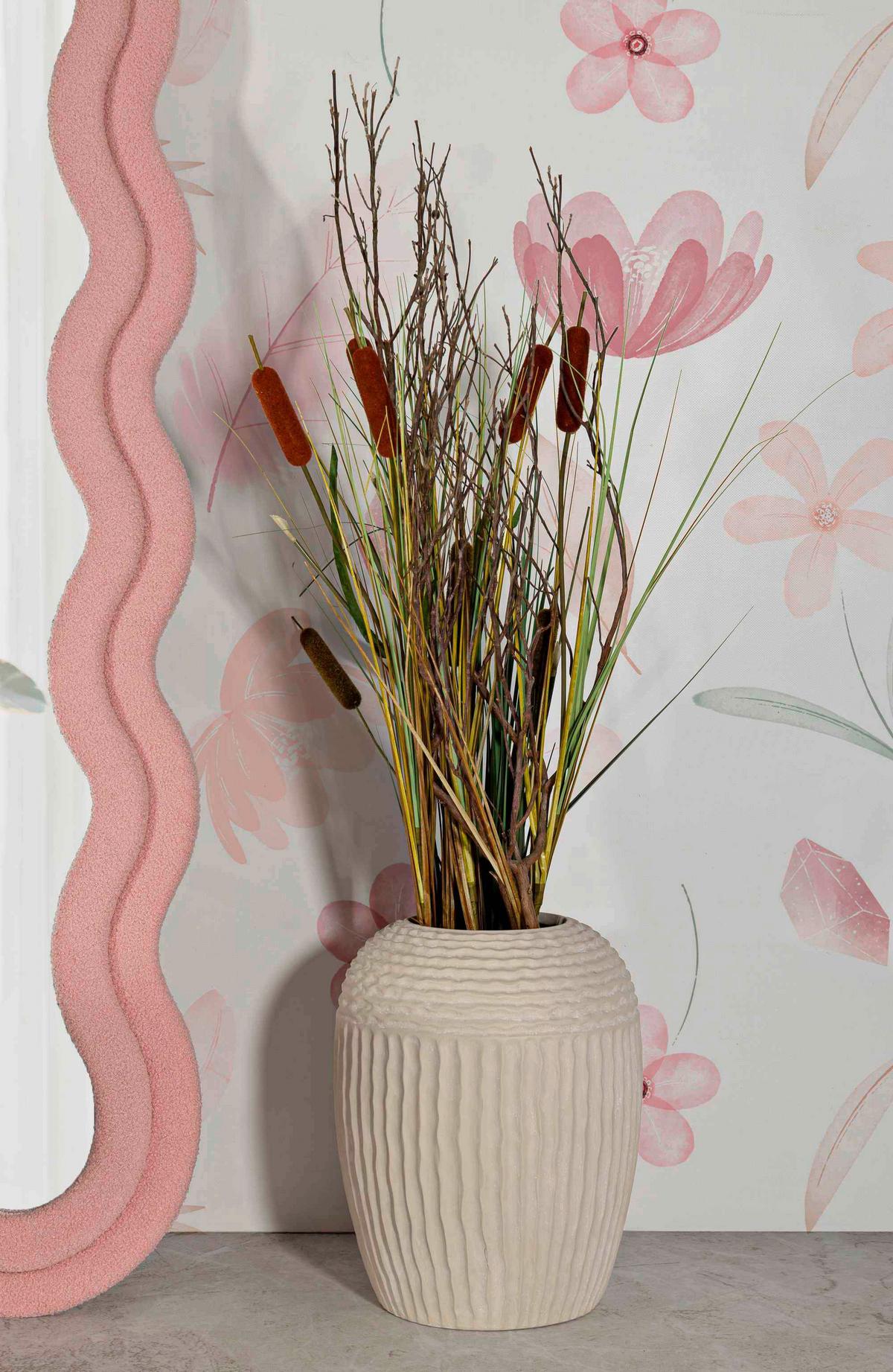 Vase Mist Pot Creme B: 30 cm - Creme, Basics, Metall (30/38,5/30 cm)