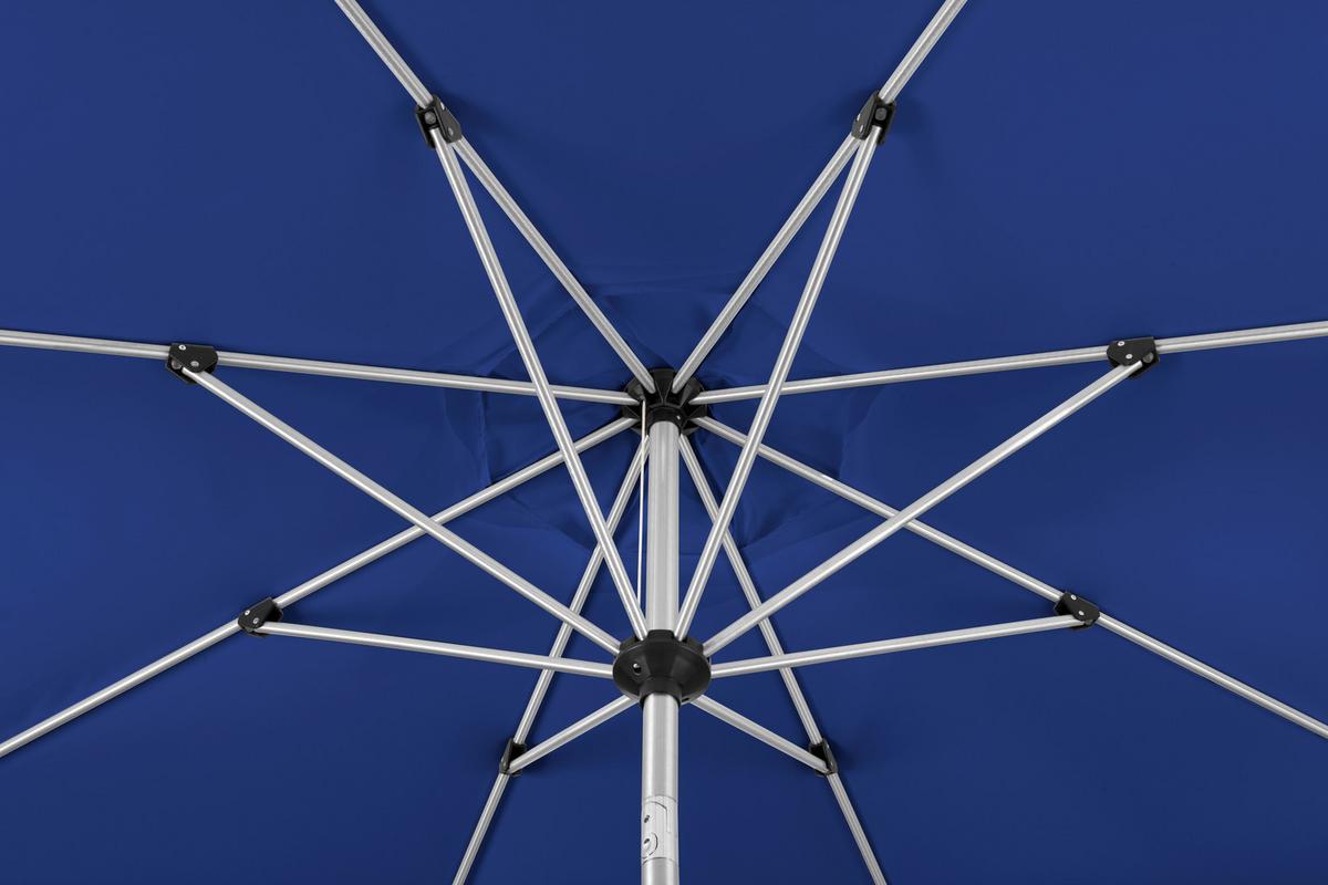 Sonnenschirm Venedig Bxhxt: 270x250x270 Cm Blau - Blau/Silberfarben, Basics, Textil/Metall (270/250/270cm) - Schneider