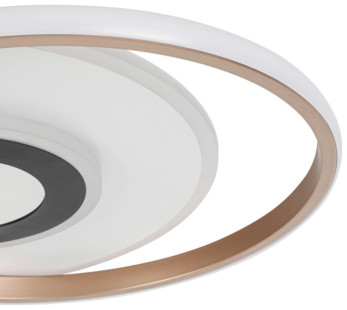 STROPNÍ LED SVÍTIDLO KITKOL - bílá/černá, Moderní, kov/plast (48/40/6cm) - Mömax