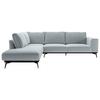 Ecksofa Isolde - Hellgrau/Schwarz, Design, Holz/Textil (200/293cm) - MID.YOU