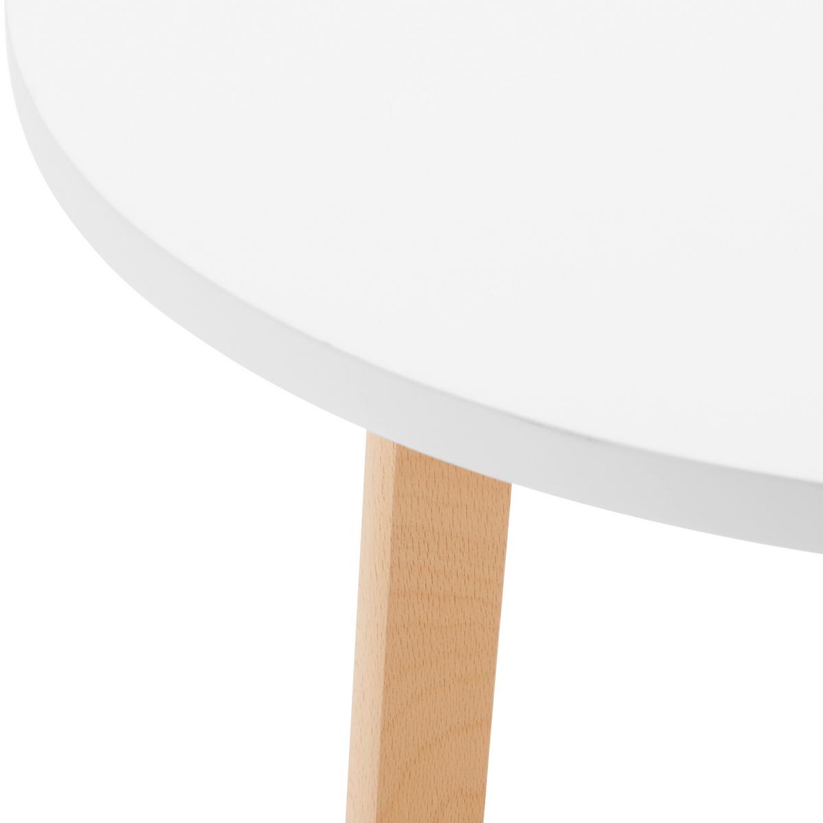 Dětský stůl Tibby - bílá/barvy buku, Moderní, dřevo (60/47cm) - Modern Living
