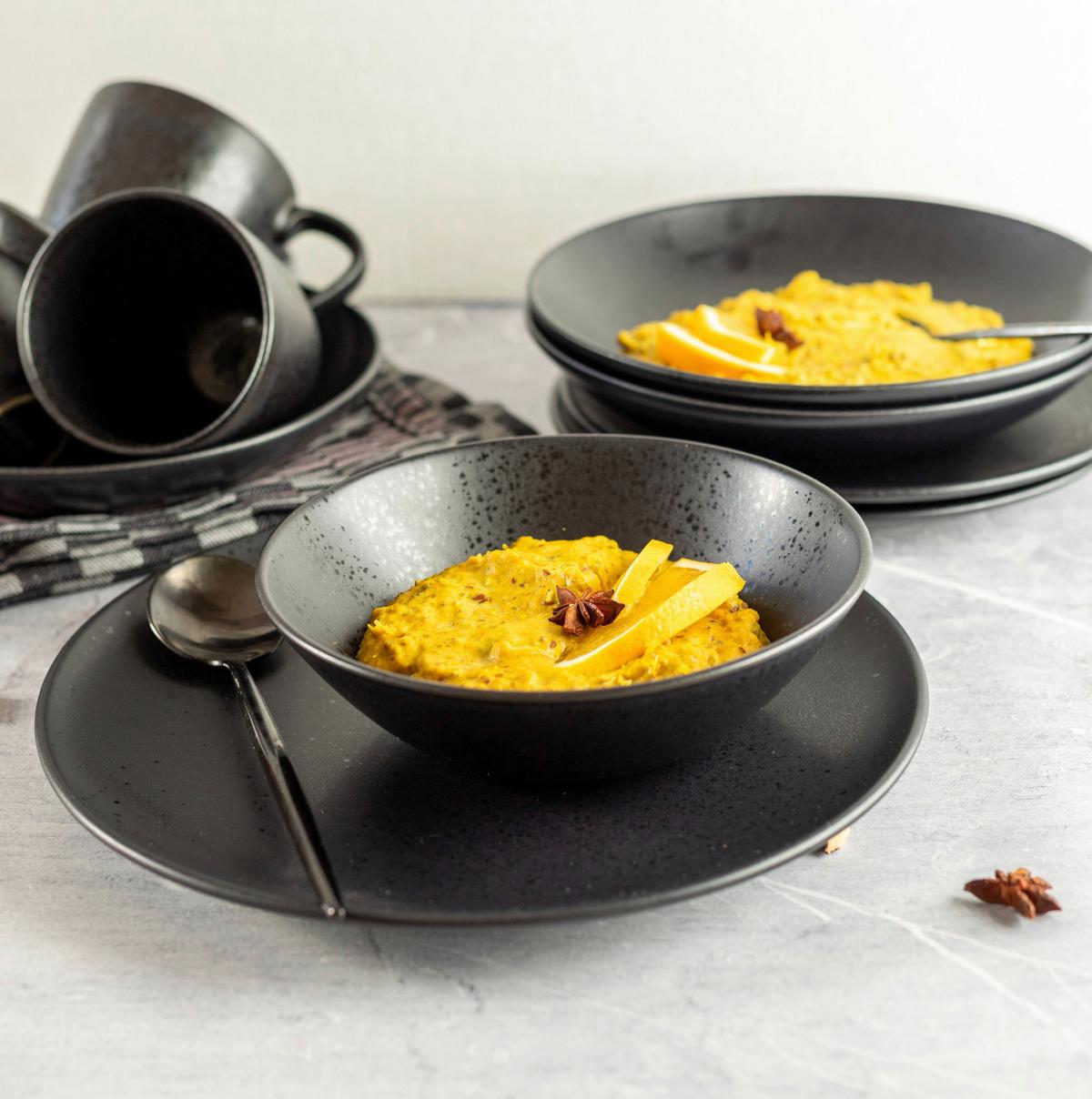 Frühstücksset Essential Schwarz, 18-Teilig - Schwarz, Trend, Keramik - Mäser