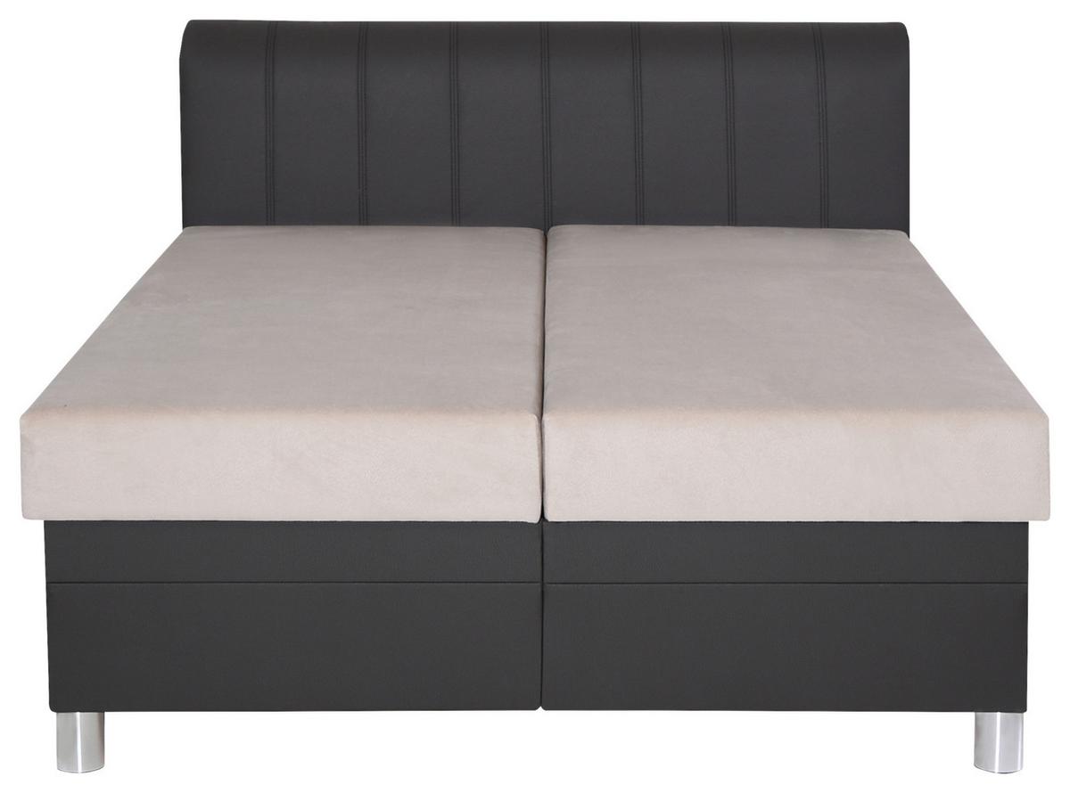 Kárpitozott Ágy "nevada" 160/200cm - bézs/sötétszürke, Romantik / Landhaus, textil (160/200cm)