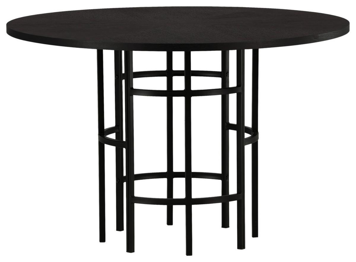 Esstisch Copenhagen - Schwarz, Design, Holzwerkstoff/Metall (115/115/74cm) - Livetastic