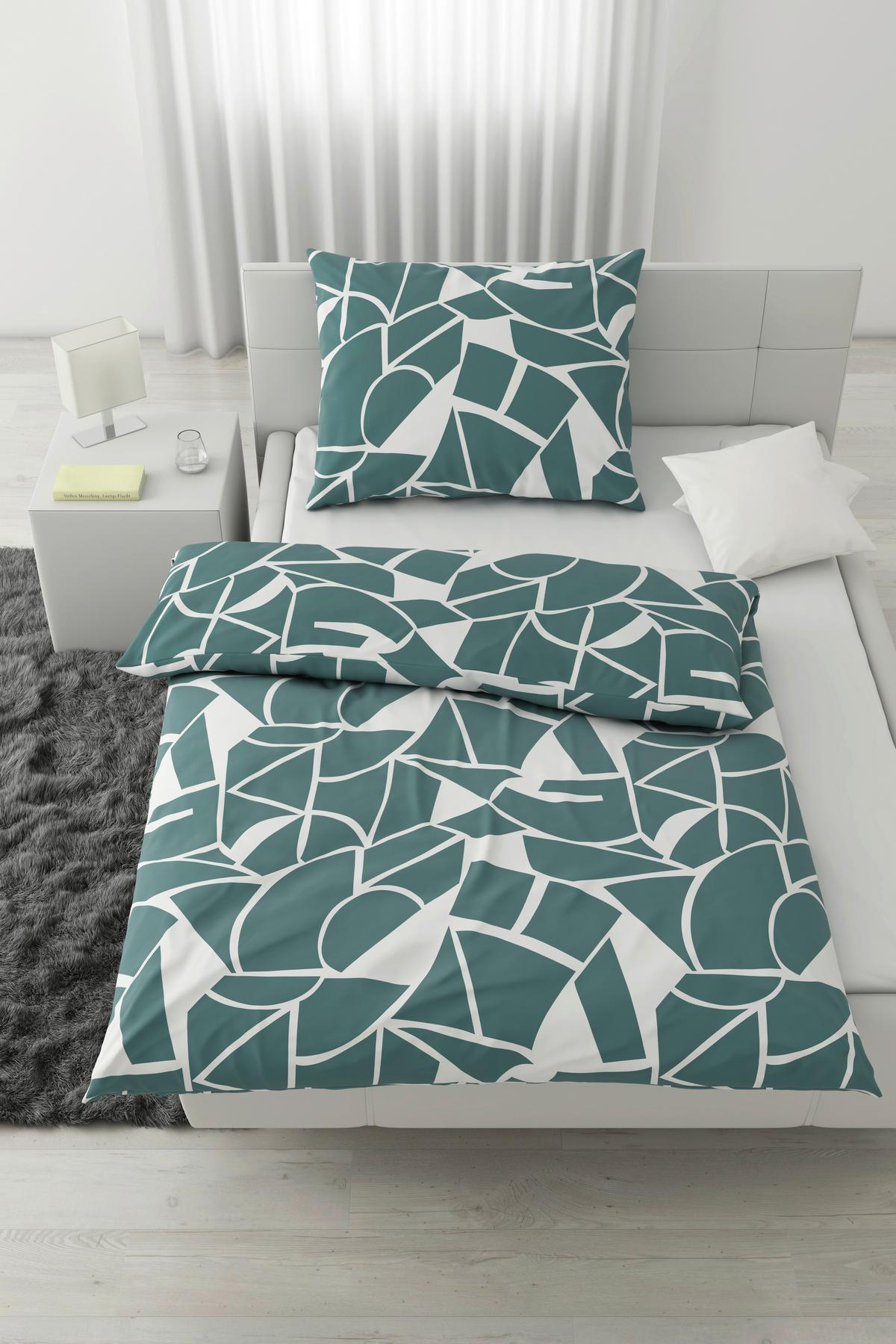 Posteľná bielizeň Axel, 70/90 140/200cm - modrá/biela, Modern, textil (140/200cm) - Mömax
