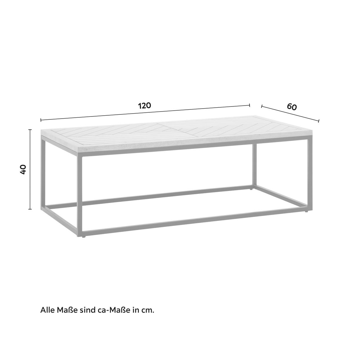 Konferenční stolek CATALINA - černá/barvy dubu, Moderní, kov/dřevo (120/60/40cm) - Livetastic