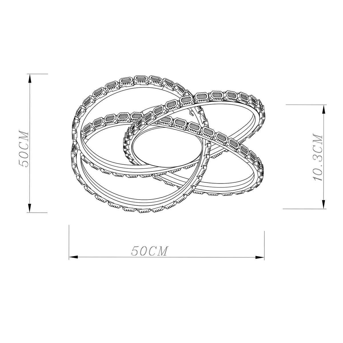 LED-DECKENLEUCHTE CARMELO - Schwarz, Basics, Kunststoff/Metall (50/10cm) - Luca Bessoni