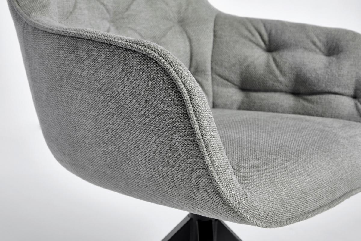 Armlehnstuhl Kensington Hellgrau/schwarz B: 57,5 Cm - Hellgrau/Schwarz, MODERN, Kunststoff/Textil (57,5/59,5/80,5cm) - Livetastic