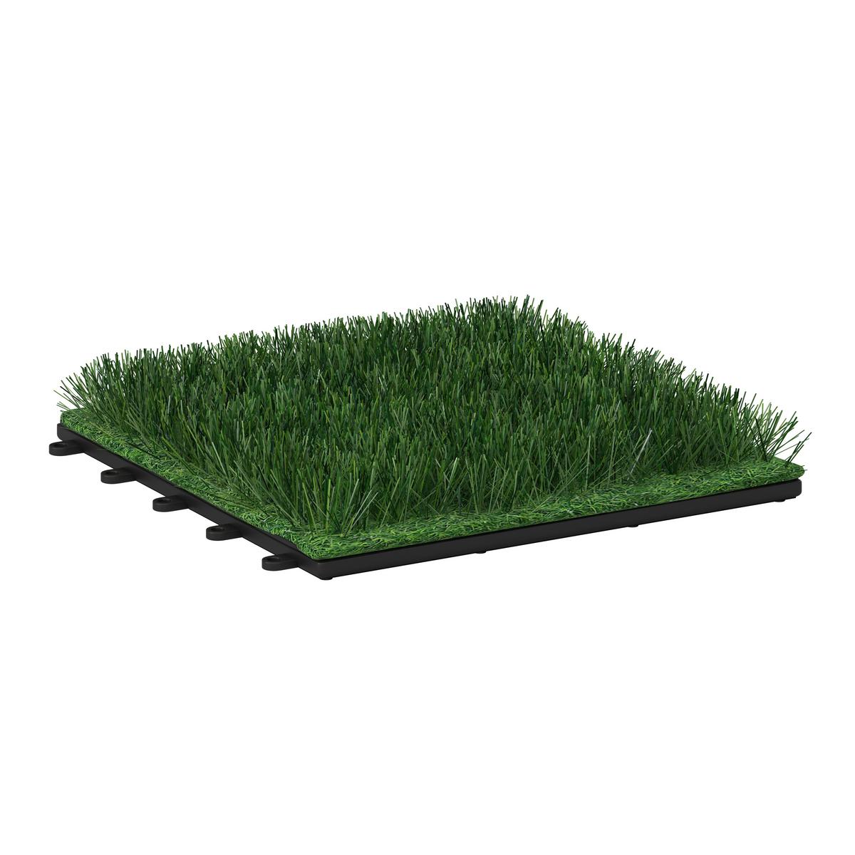 Terrassenfliese Gras 30x30 cm - Schwarz/Grün, MODERN, Kunststoff (30/30/2,4cm) - Beldano