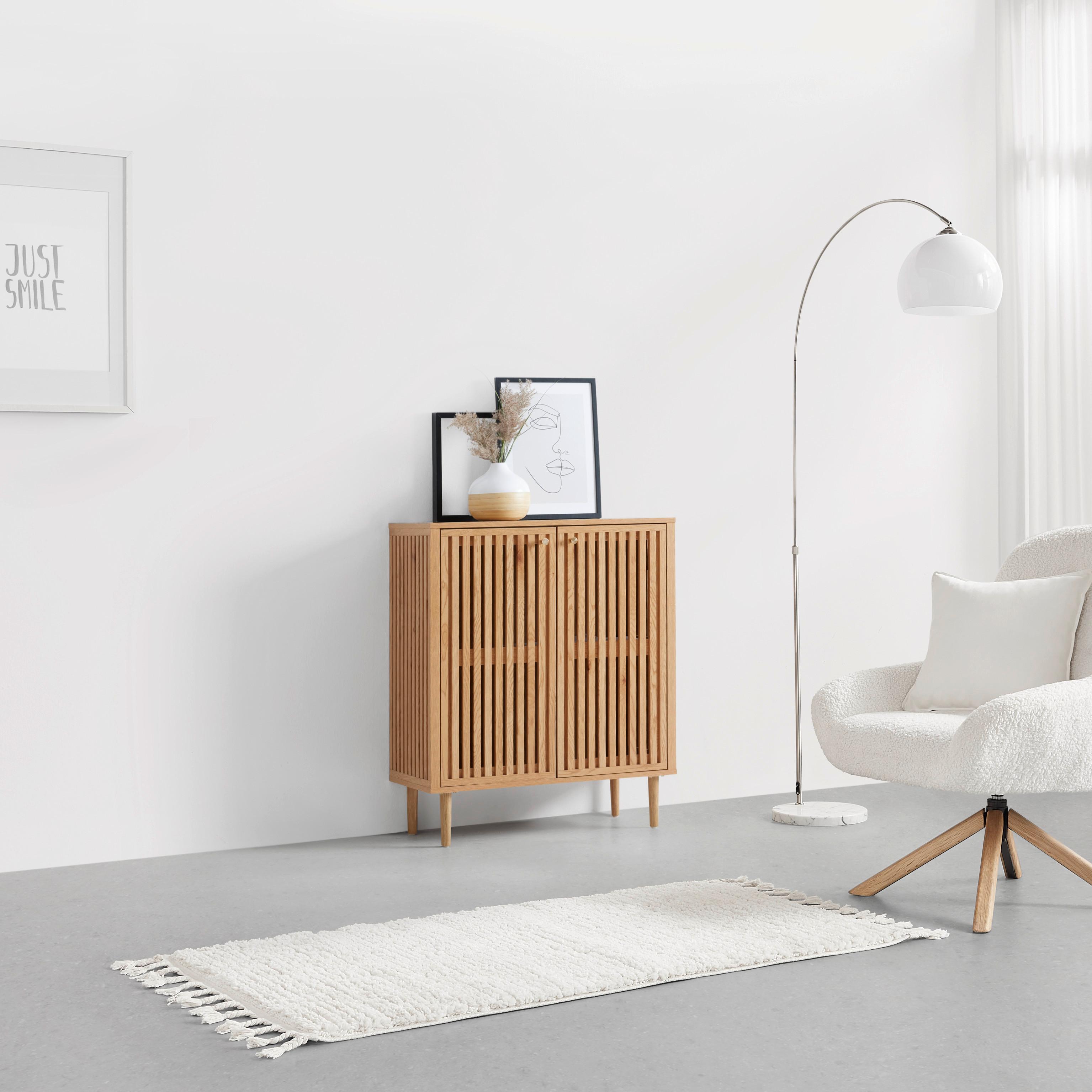 KOMODA BARCELONA -EXKLUSIV- - přírodní barvy/barvy zlata, Lifestyle, kov/kompozitní dřevo (76/90/35cm) - Mömax