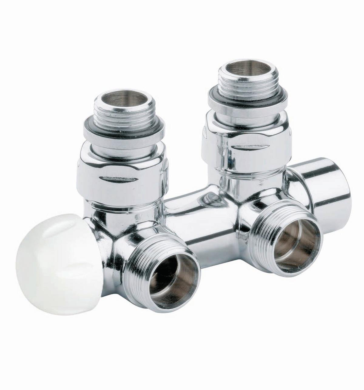 Anschlussgarnitur Metall BxHxT: 18/18/5cm Wasserbeständig - Chromfarben, Basics, Metall (18/18/5cm) - Sanotechnik