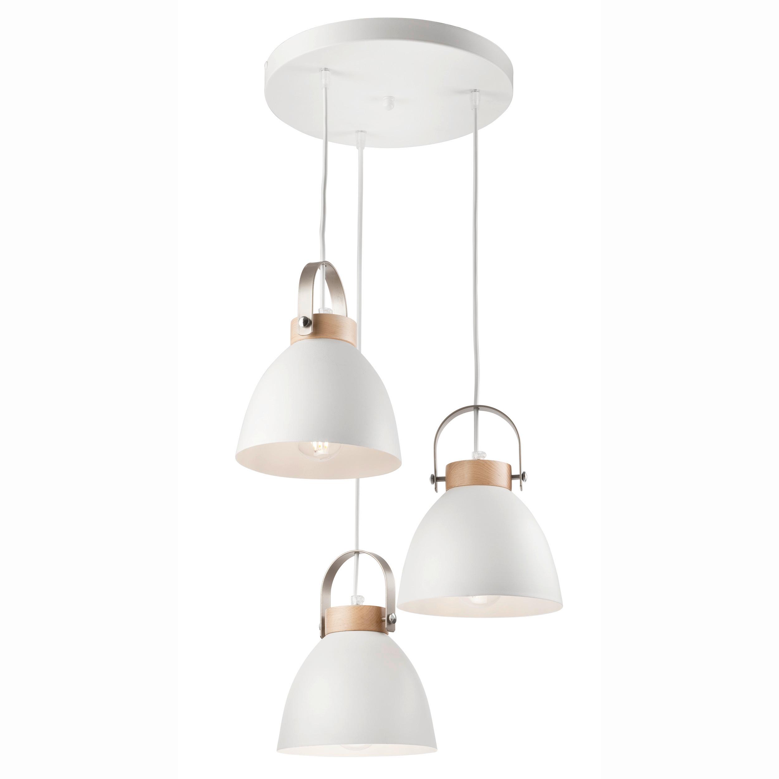 Pendelleuchte 31811 Danielle - Weiß Hochglanz, KONVENTIONELL, Holz/Metall (79/37/12cm)