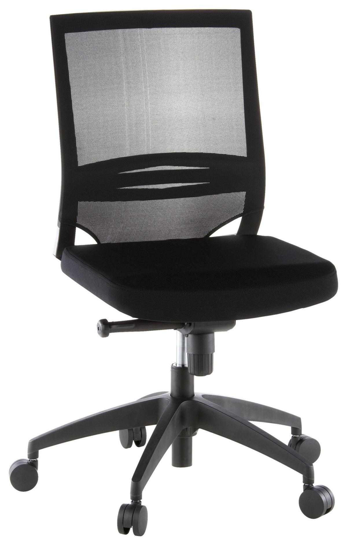 Drehstuhl Porto Eco Schwarz - Schwarz, MODERN, Kunststoff/Textil (49/108/44cm) - MID.YOU