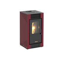 Pelletofen Poly Bordeaux Metall 8 Kw mit Wi-Fi - Bordeaux, Basics, Metall (47/92/53cm)