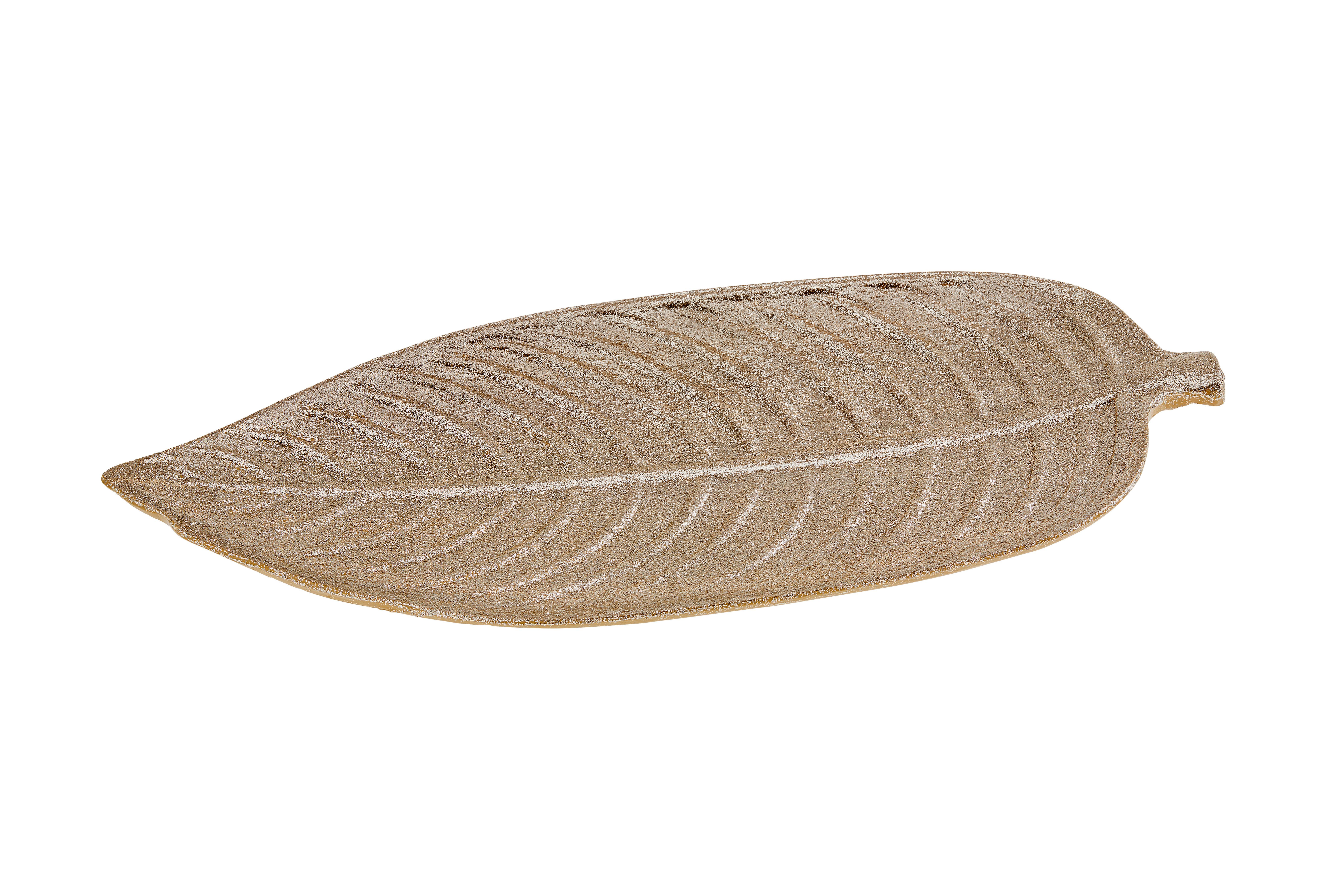 Dekoteller Rochus, Gold B/L: ca. 45/17 cm - Goldfarben, Basics, Holz (45/17cm) - Ondega