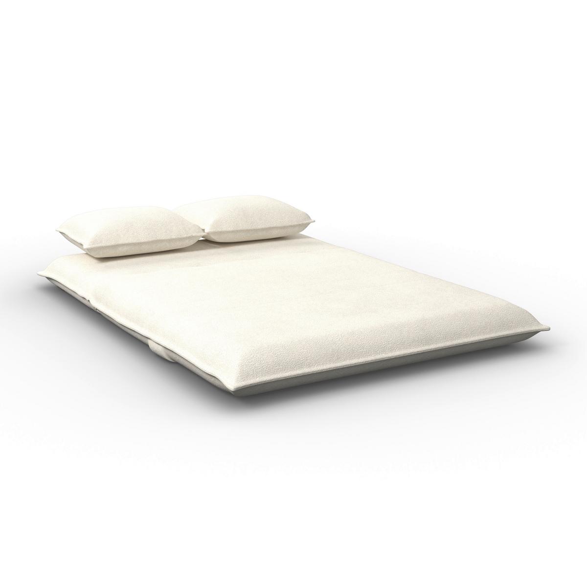 Rozkladacia pohovka MACY, biela, max. 240 kg - biela, Modern, kov/textil (140/35/63cm) - Bessagi Home