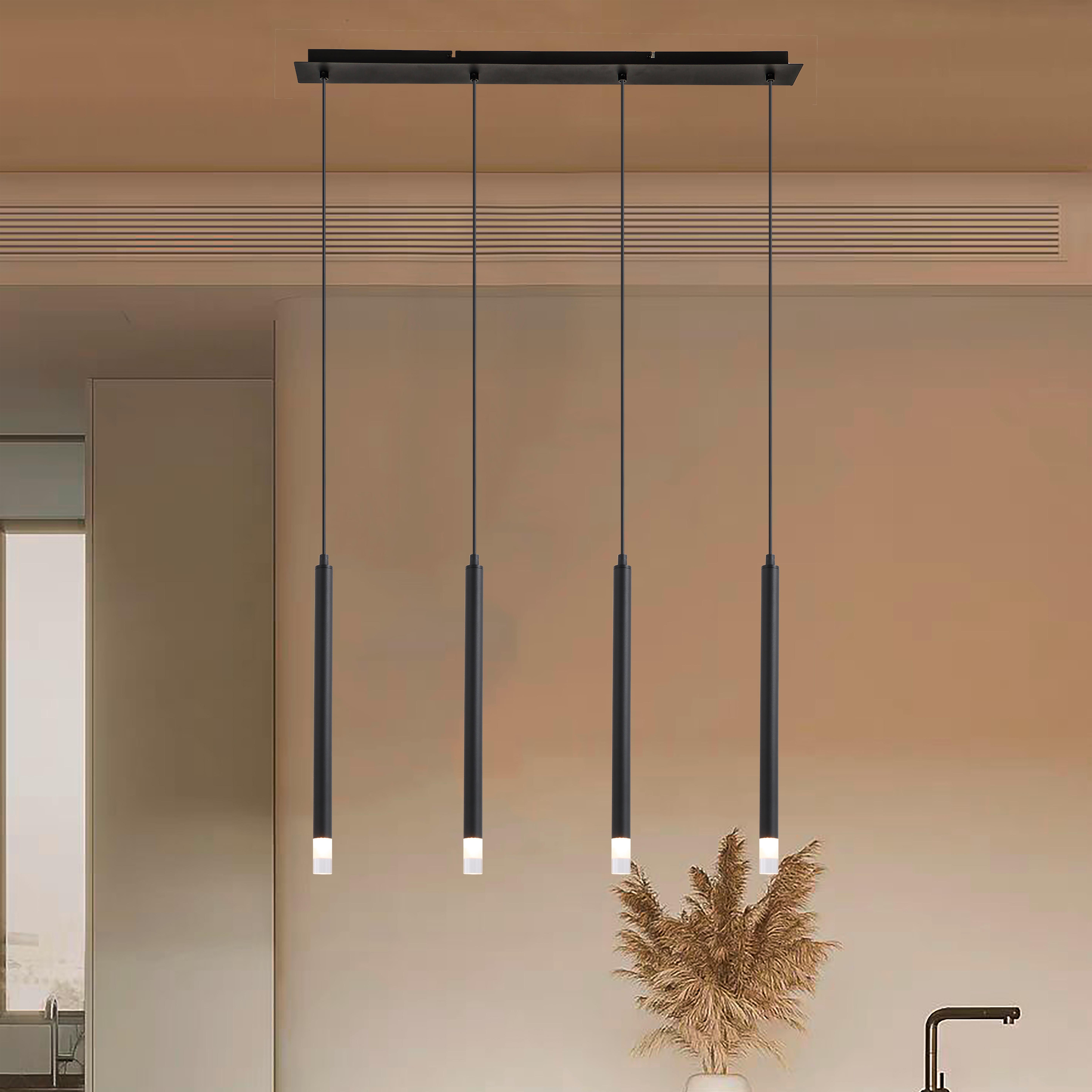 ZÁVESNÉ SVIETIDLO SIMPL - číra/čierna, Modern, kov/plast (76/8/120cm) - Mömax