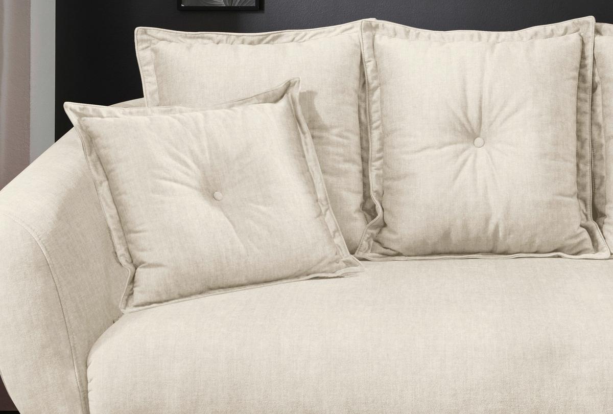 2,5-sitzer-sofa Baggio Beige, Schwarz, B: 196 Cm - Beige/Schwarz, MODERN, Textil (196/94/103cm) - Livetastic