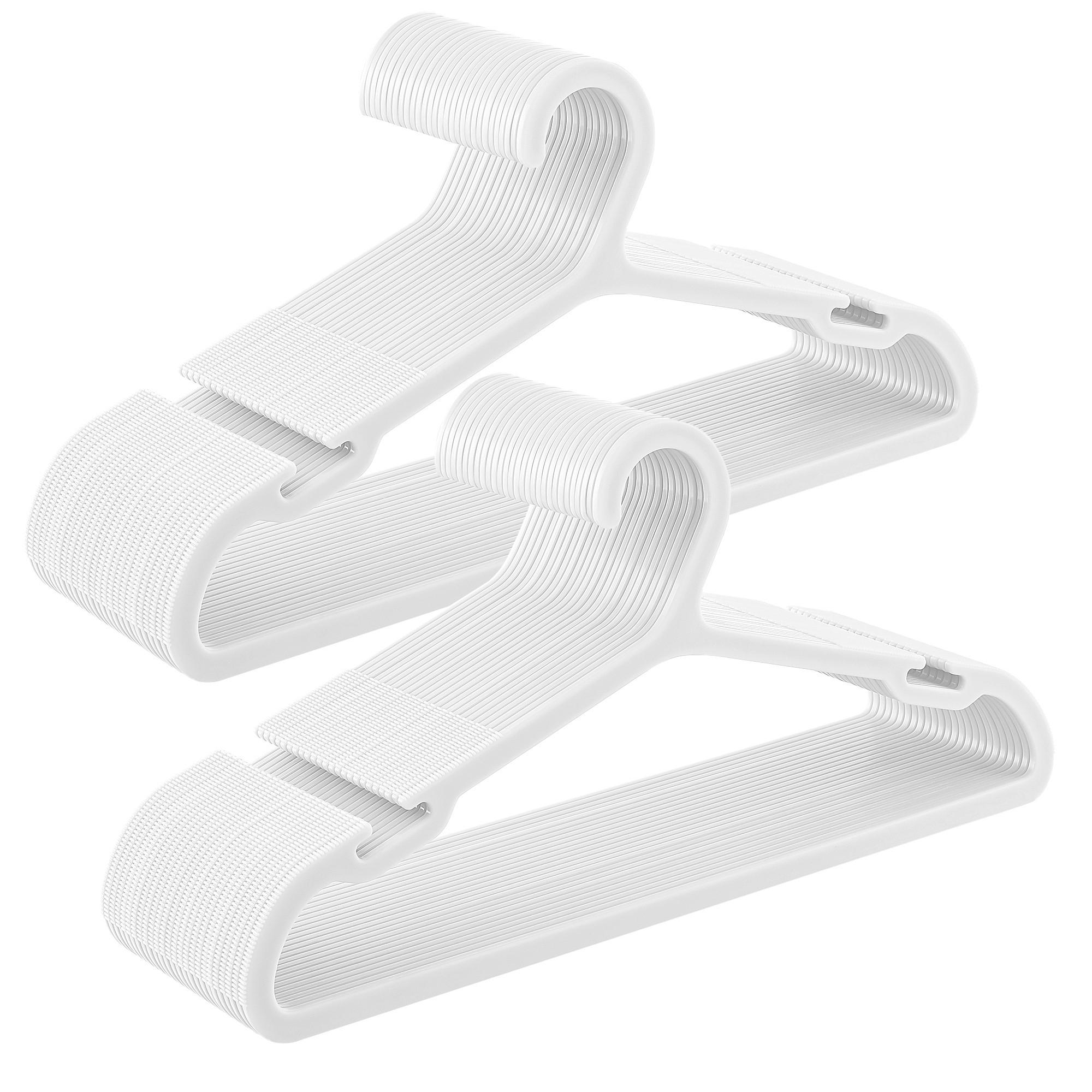 Kleiderbügelset Weiß B: 41,7 cm - Weiß, Basics, Kunststoff (41,7cm)