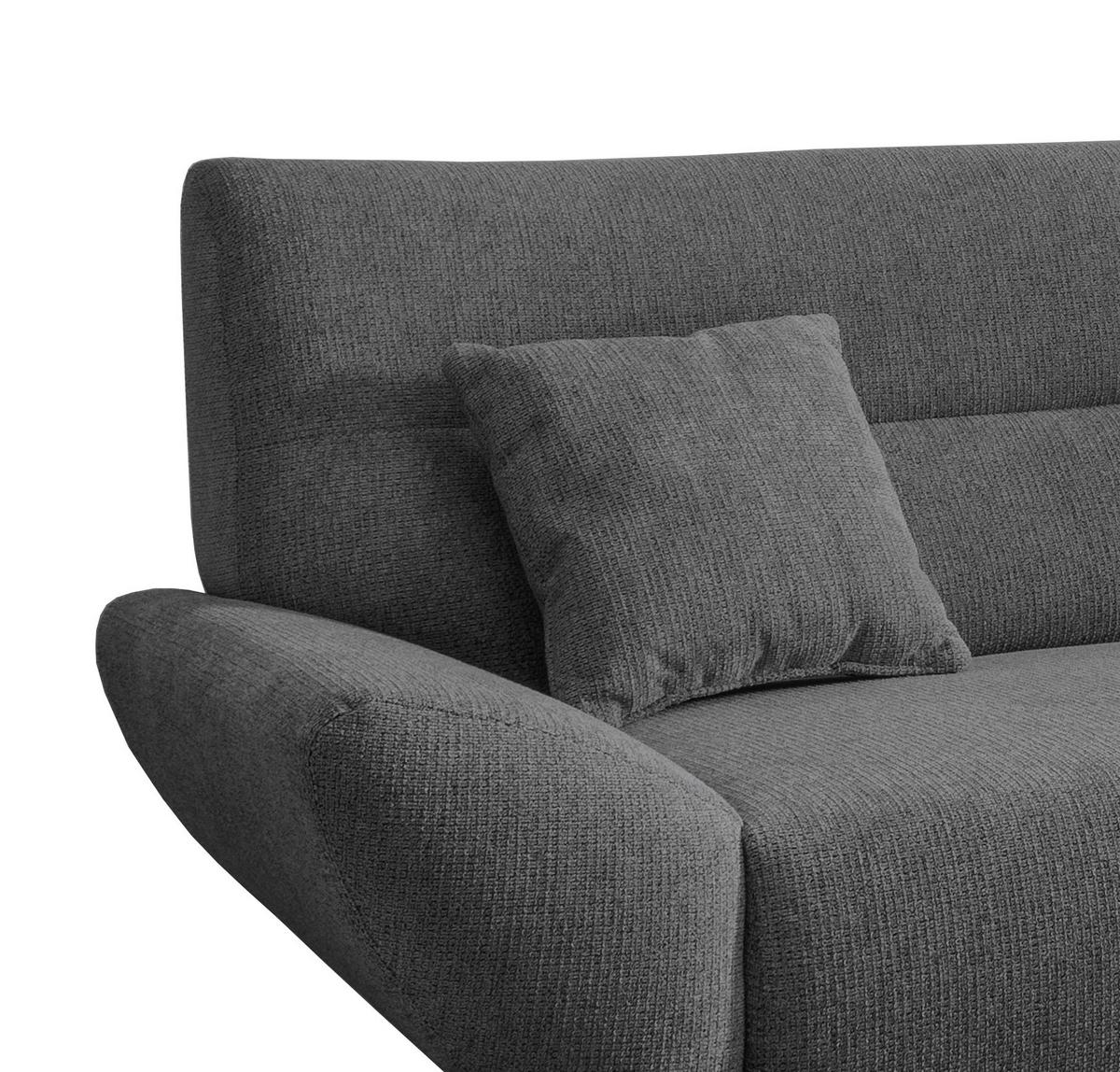 Ecksofa Drago Anthrazit S: 290/166 Cm - Wildeiche/Anthrazit, MODERN, Holz/Textil (290/166cm) - MID.YOU