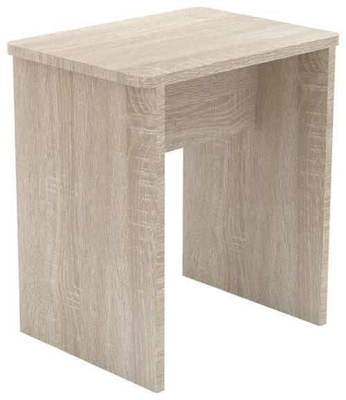 Hocker Esal Sonoma Eiche B: 40 cm - Weiß/Sonoma Eiche, MODERN, Holzwerkstoff (40/45/30cm) - MID.YOU