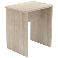Hocker Esal Sonoma Eiche B: 40 cm - Weiß/Sonoma Eiche, MODERN, Holzwerkstoff (40/45/30cm) - MID.YOU