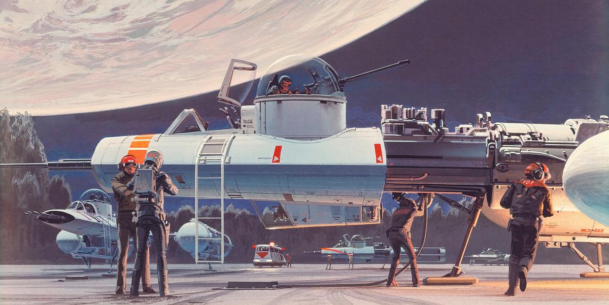 Fototapete Star Wars Yavin Y-Wing - Multicolor, Trend, Textil (500/250cm)