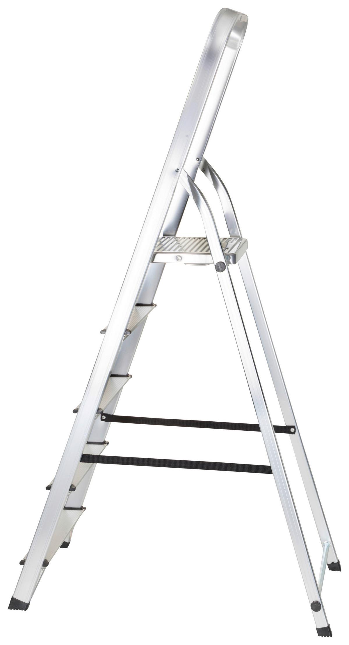 Klapptrittleiter Solid IIi - Alufarben, Basics, Metall (44/170/12cm) - MID.YOU