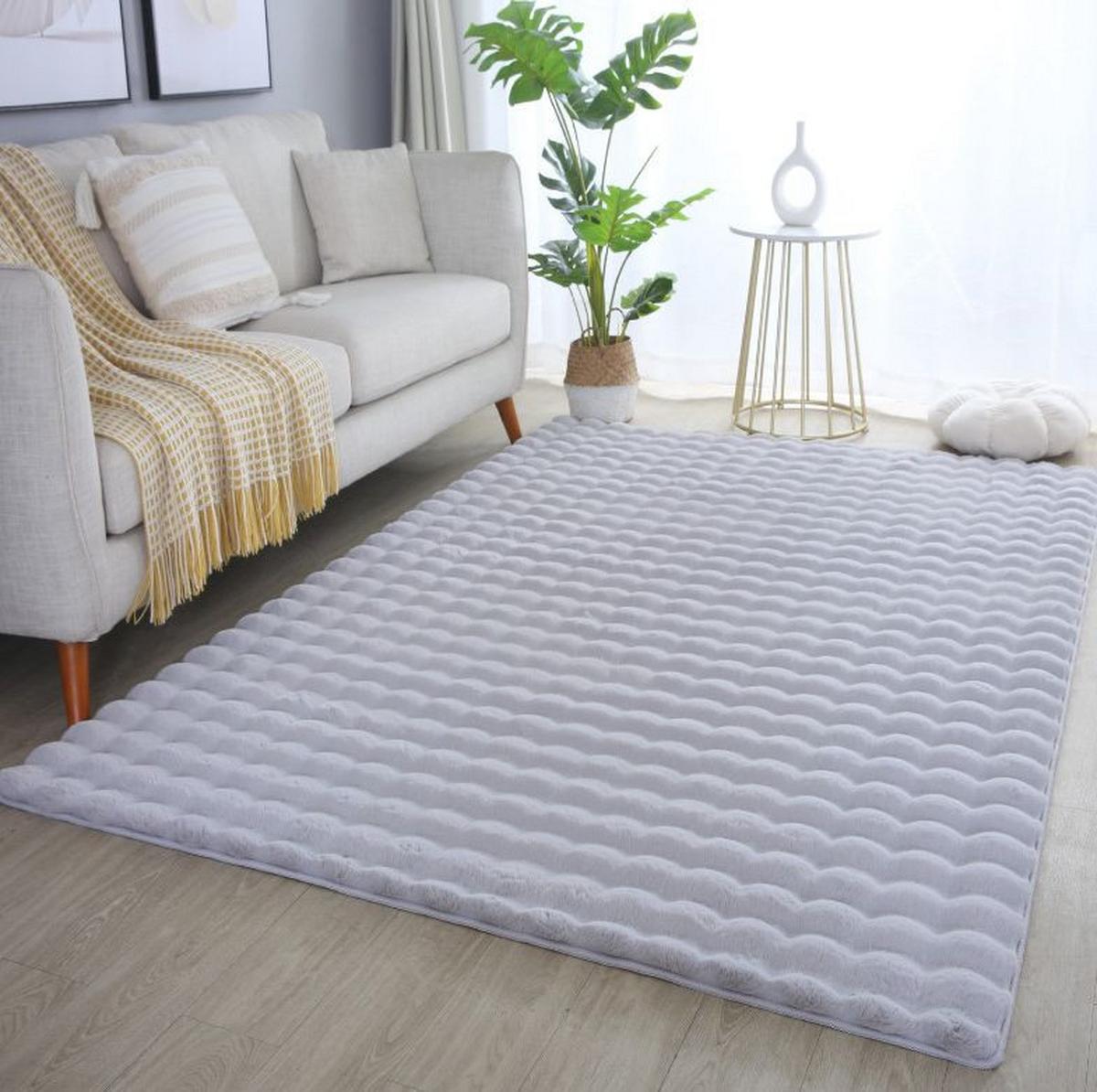Hochflorteppich, Silber Ambiance 3D Optik - Silberfarben, Basics, Textil (140/200cm) - Novel
