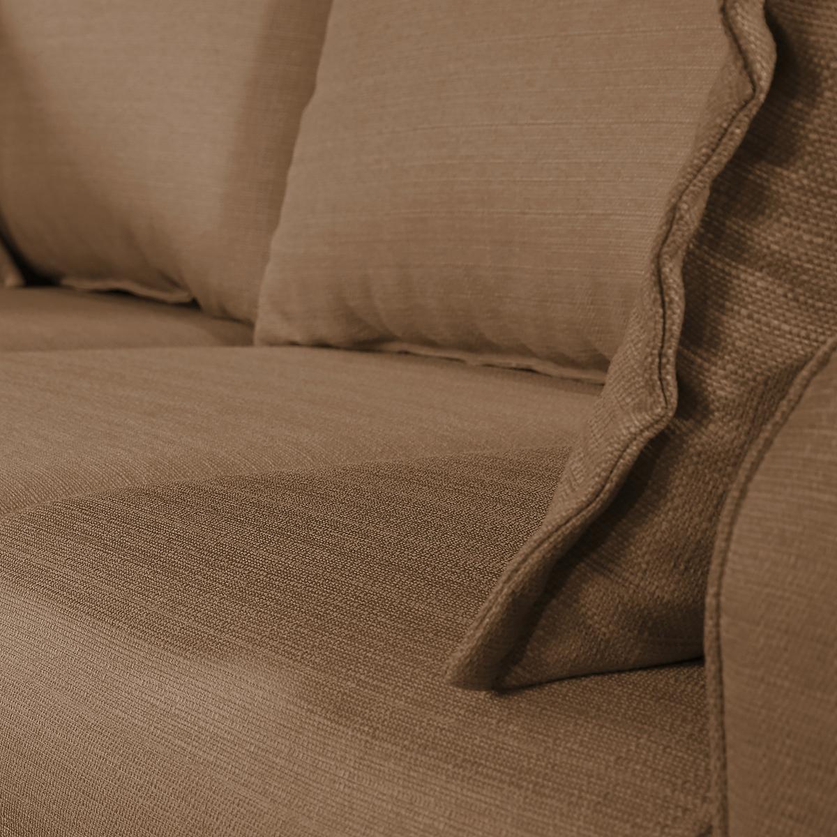 Ecksofa Beata Hellbraun S: 150x230 cm - Wengefarben/Hellbraun, Design, Textil (150/230cm) - Livetastic