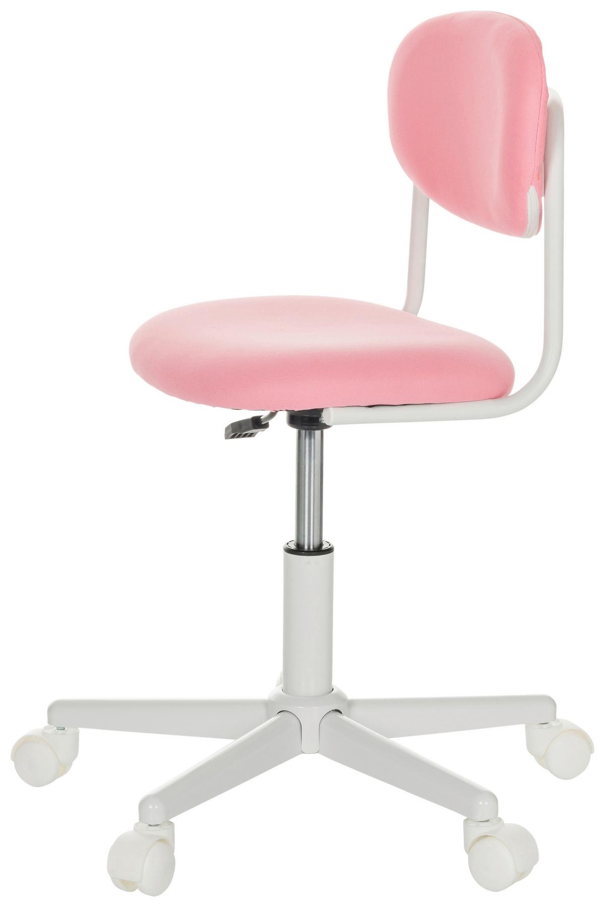 Jugenddrehstuhl Kiddy Base I - Pink/Weiß, Basics, Kunststoff/Textil (60/72-83/60cm) - MID.YOU
