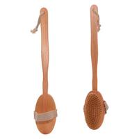 Massagebürste Aus Holz Mit Aufhängeöse - Kirschbaumfarben/Naturfarben, Basics, Naturmaterialien/Holz (38,5cm)