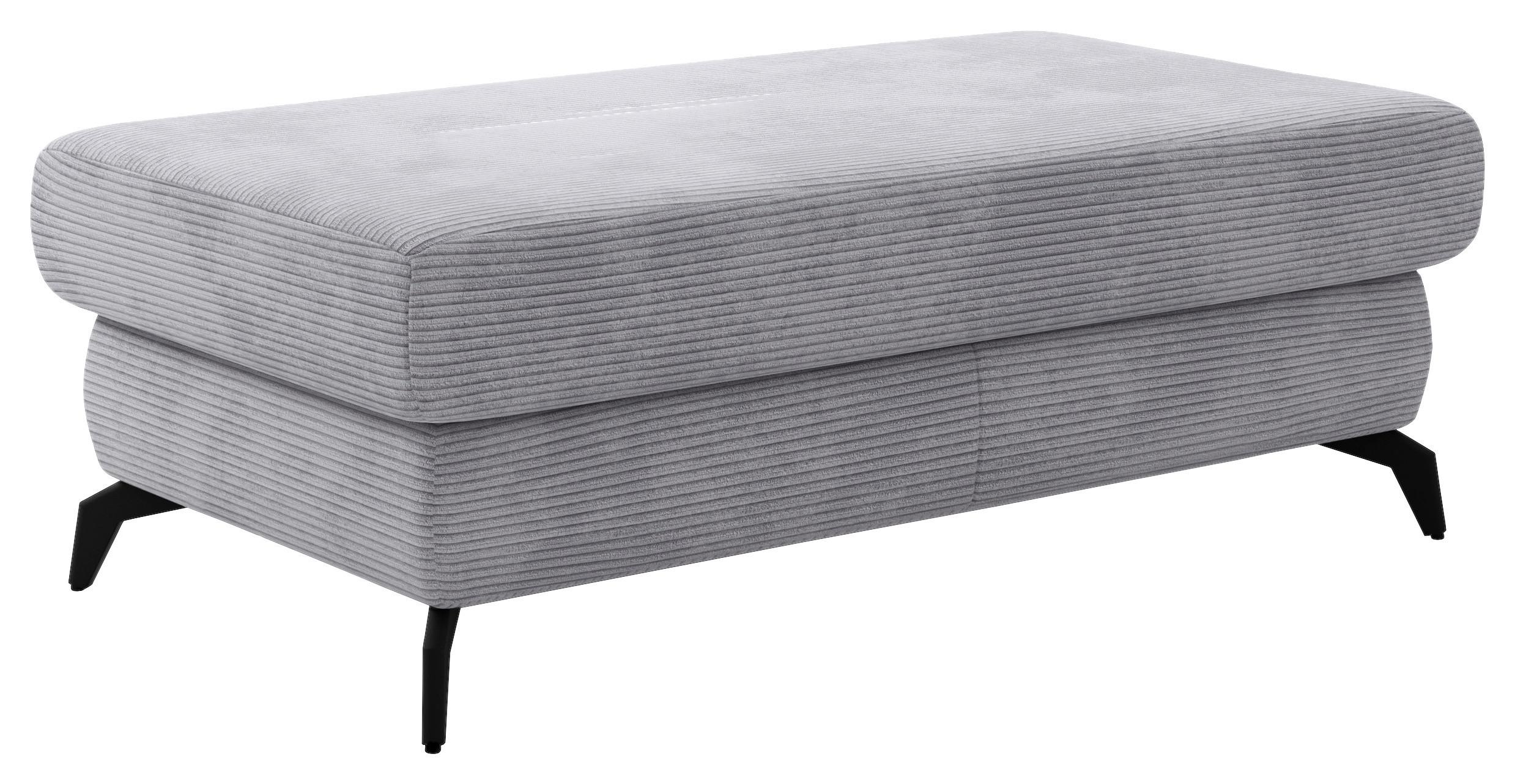 Hocker Bolero hellgrau, 121x45x67 cm - Hellgrau/Schwarz, KONVENTIONELL, Textil (121/45/67cm) - Sit & More