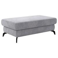 Hocker Bolero hellgrau, 121x45x67 cm - Hellgrau/Schwarz, KONVENTIONELL, Textil (121/45/67cm) - Sit & More